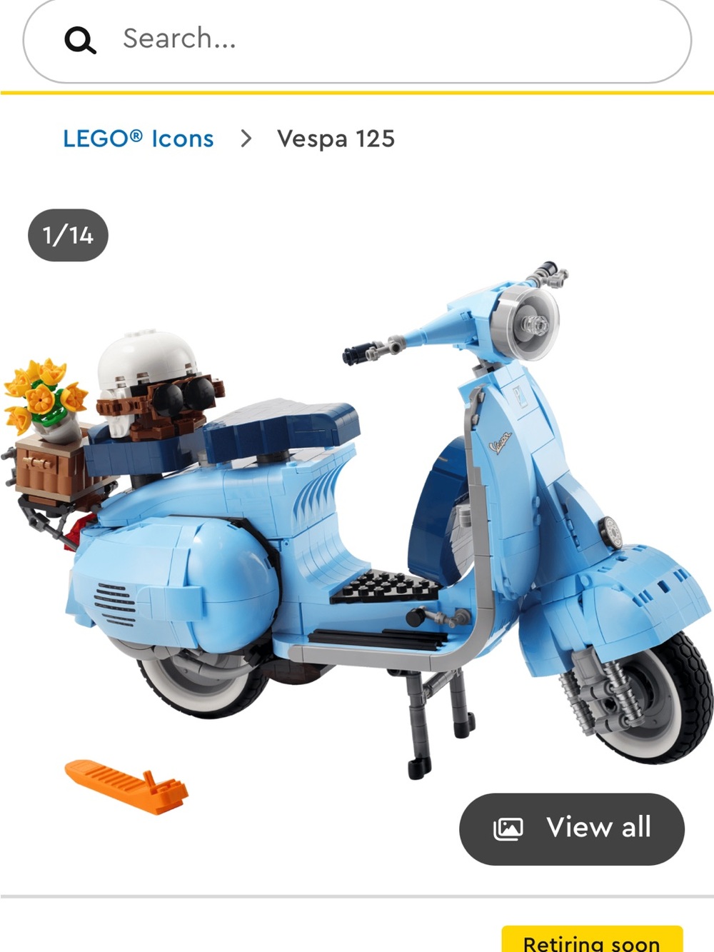 Lego Light Blue Vespa 125 Miniature Scooter Build